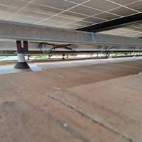 Underneath solar panel installation